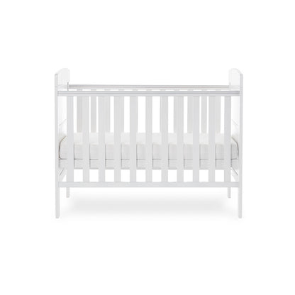 Obaby Grace Mini Cot Bed White Taupe & Warm Grey - Land of Little