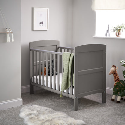 Obaby Grace Mini Cot Bed White Taupe & Warm Grey - Land of Little