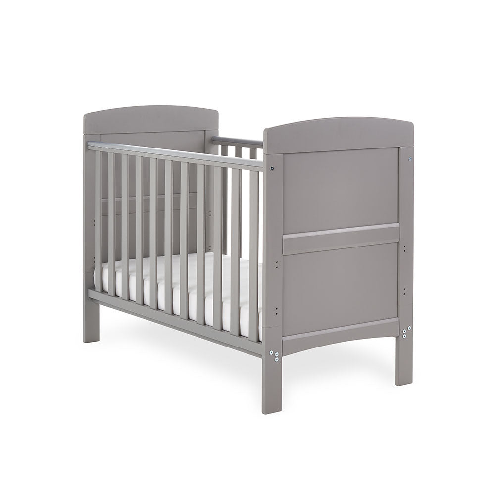 Obaby Grace Mini Cot Bed White Taupe & Warm Grey - Land of Little