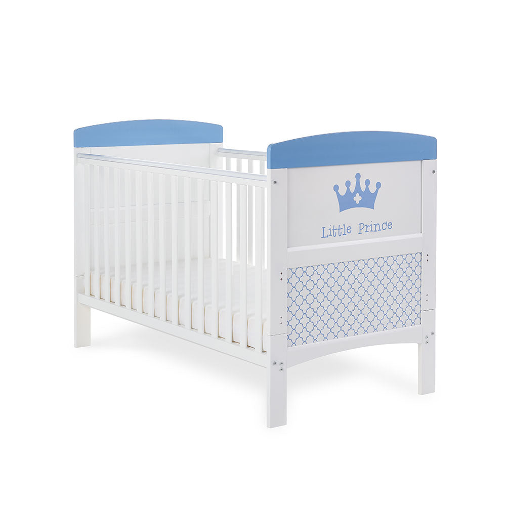 Obaby Little Prince Grace Inspire Cot Bed-white - Land of Little