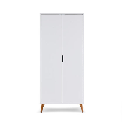 Obaby Maya Double Wardrobe- White & Slate with Natural Finish - Land of Little