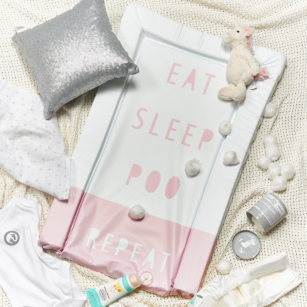 Obaby Eat Sleep Repeat Grey Changing Mat - Land of Little