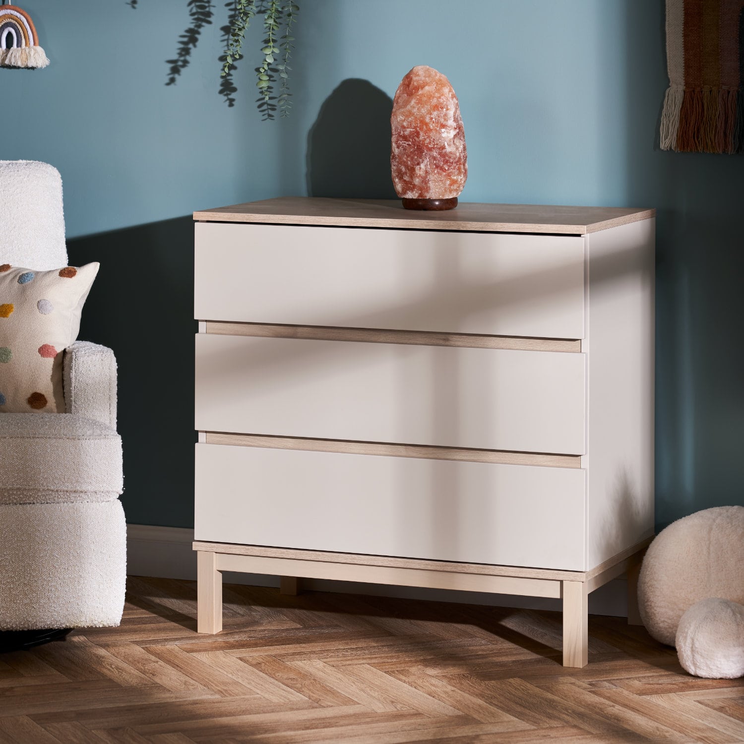 Obaby Astrid changing unit with three drawers in a Satin finish - 26OB3308